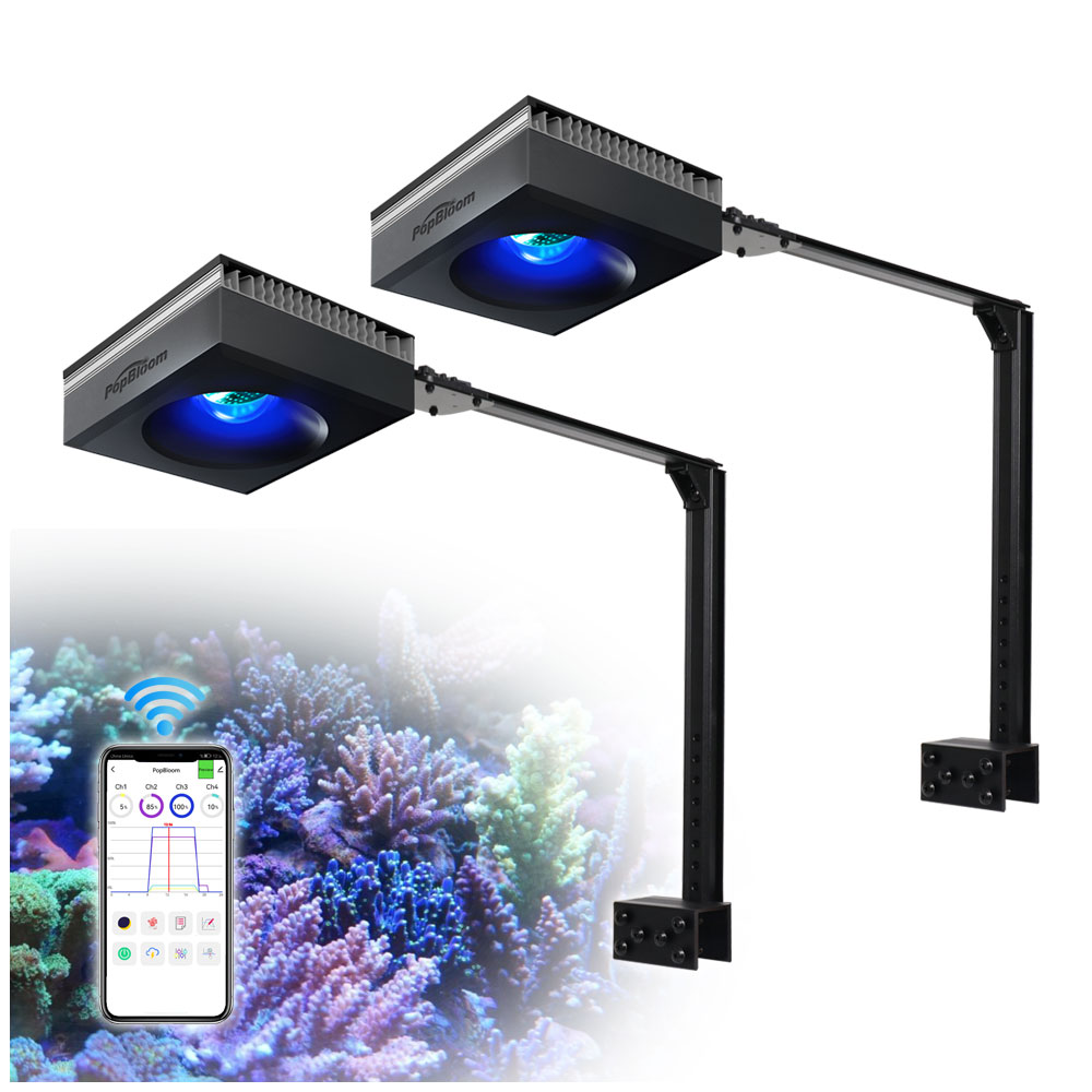 Marine X Aquarium - PopBloom ชุดไฟ LED สำหรับตู้ปลาทะเล 2 ชิ้น