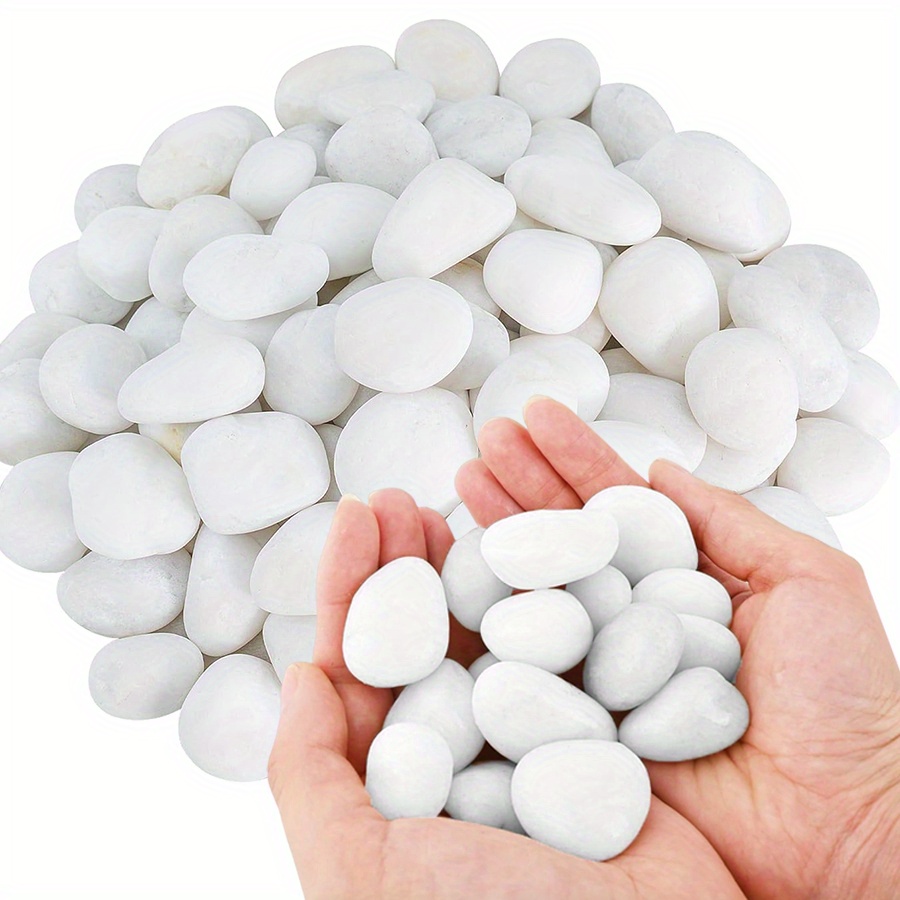 Aquarium Marine Fish - หินกรวดขัดเงาสีขาวธรรมชาติ ขนาด 2-3 ซม. น้ำหนัก 200/400
