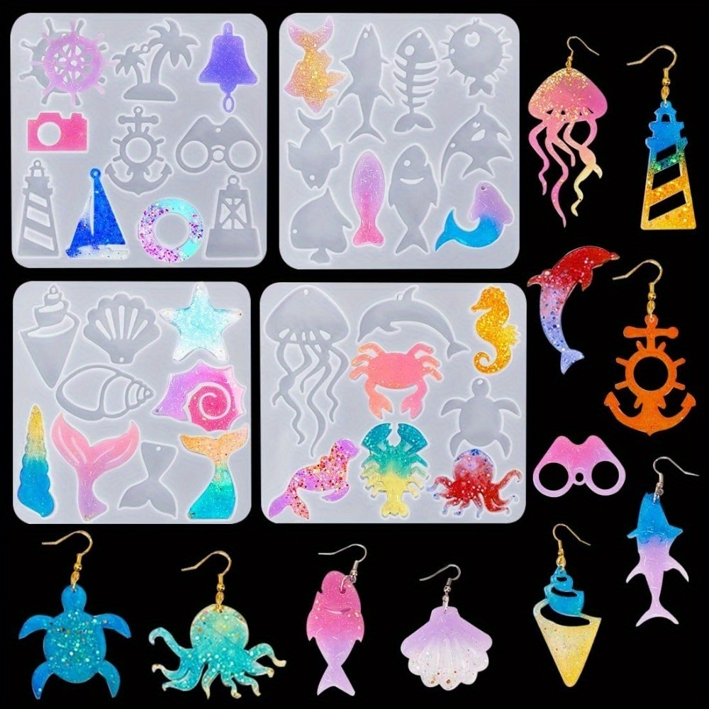ชุดแม่พิมพ์ต่างหูและจี้ธีมมหาส - Aquarium Marine Fish บทวิจารณ์และราคา