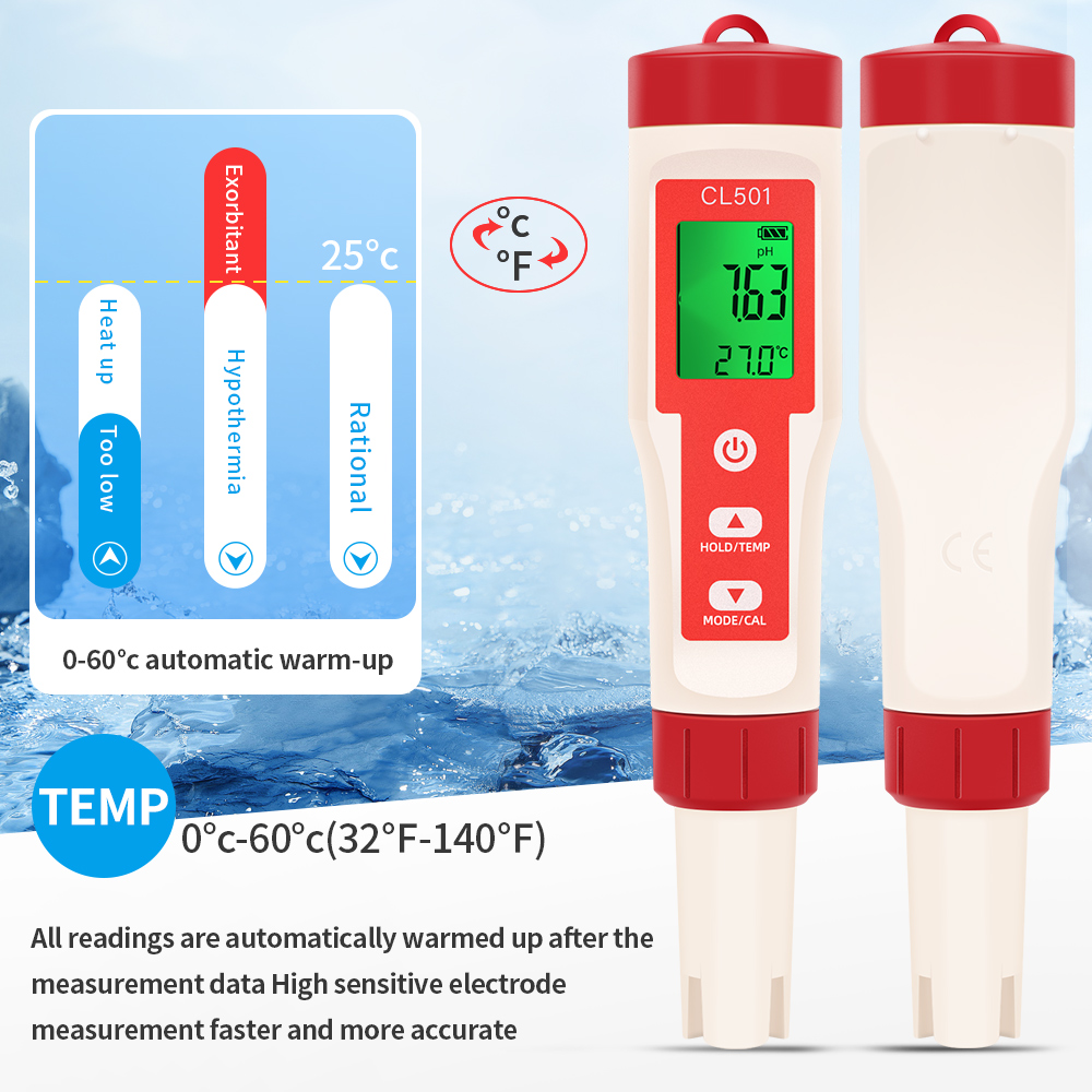 PH/CL2/H2/ORP/อุณหภูมิเครื่องต - Marine Aquarium Test Kit บทวิจารณ์และราคา